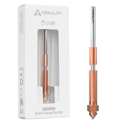 Imagen de Creality boquillas oficiales K1C, kit de boquilla impresora 3D intercambio rápido 0,4 mm, Ender 3 V3 aleación cobre y acero endurecido para