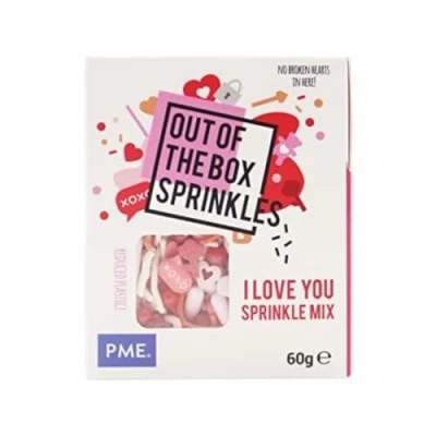 Imagen de PME Out the Box Sprinkles I love you 60g