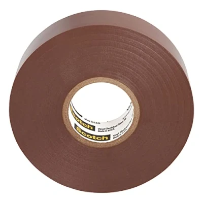Imagen de 3M 80611211618 Scotch 35 Cinta Eléctrica de Vinilo para Marcación en Color, 19 mm x 20 m, 1 Rollo, Marrón