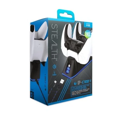 Imagen de STEALTH SP C100 V Base de Carga Doble con Cable para Juego y Compatible PS5 Negro
