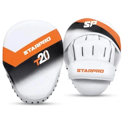 Imagen de Starpro T20 Manoplas Boxeo curvadas de Cuero sintético Almohadillas para Entrenamiento MMA Kickboxing Artes Marciales Muay Thai y Multiples Colores