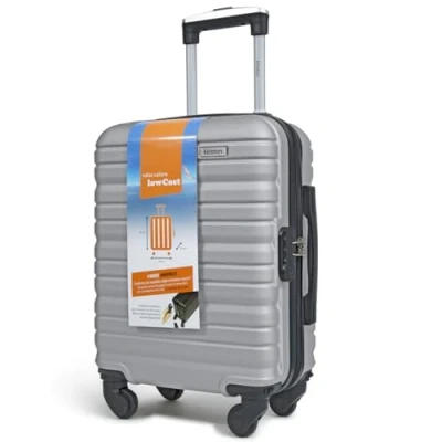 Imagen de KINSTON Maleta de cabina con 4 ruedas desmontables Equipaje mano ligero y duradero, tamaño LowCost, giratorias desmontables, plata, L 36 x H 50 P 20 cm, moderno