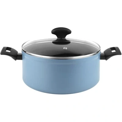 Imagen de Fagor Maxima Cacerola Inducción 24 cm, Tapa de Cristal, Aluminio Forjado, Espesor 4 mm, Antiadherente Ecológico XYLAN PLUS sin PFOA, Apta Todas Las Cocinas, Vitrocerámica, Gas, Lavavajillas, Azul