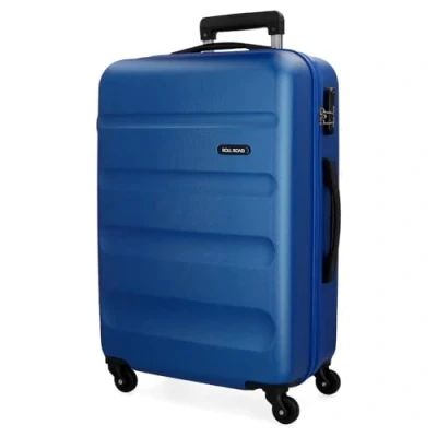 Imagen de Roll Road Flex Maleta Grande Azul 51x74x28 cms Rígida ABS Cierre combinación 91L 3,8Kgs 4 Ruedas