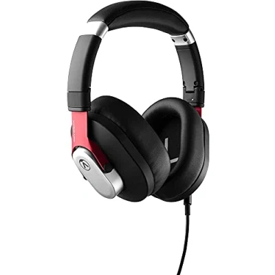 Imagen de Austrian Audio Hi X15, auriculares profesionales para estudios de grabación, salas ensayo o uso diario (circumaurales, almohadillas espuma con memoria, conector jack 3,5 mm), negro/rojo