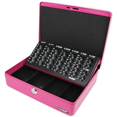 Imagen de HMF 10015 15 Caja de Caudales, Bandeja para Contar Monedas 30 x 24 9 cm, Rosa