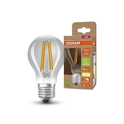Imagen de OSRAM Lámpara LED SUPERSTAR+ CLASSIC A FIL 60, E27, forma bombilla, 4,3W, 806lm, 2700K, luz blanca cálida, regulable, tecnología filamento LED, optimo consumo energético, eficiencia energética B