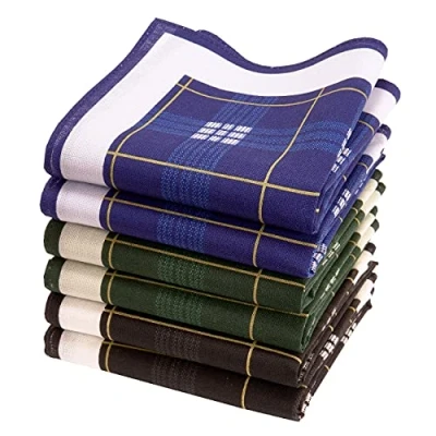 Imagen de Merrysquare Pañuelos Estampados para Hombres Tamaño Grande 40cm x 6 Piezas 100% Algodón (Curibita)