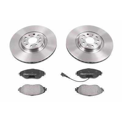 Imagen de VAICO V10 6628 Kit de discos y pastillas freno Eje delantero ventilado AUDI: A3 Sportback, VOLKSWAGEN: Golf 7, Passat B8 Variant