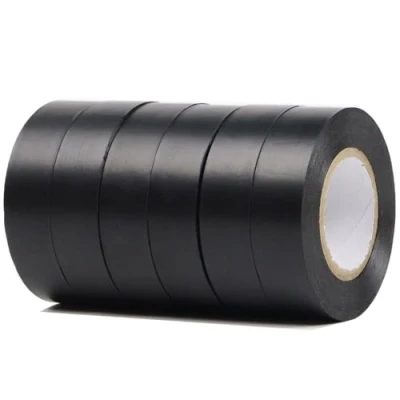 Imagen de QILIMA Cinta aislante negra, 19 mm x 20 metros, paquete de 6 PVC autoadhesiva muy flexible, resistente a la abrasión y fuerte para agrupar, reparar proteger cables.