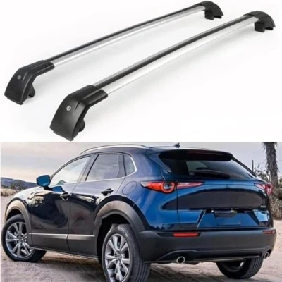 Imagen de XATHKJOE Baca de Coche, para Mazda CX 3 30 SUV 2020 2024 Barras Techo Coche Barra Transversal Accesorios Bacas Personalizadas Juego portaequipajes,B