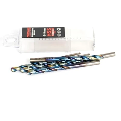 Imagen de Ferrcan Brocas para metal HSS DIN338 M35 5% cobalto acabado rainbow taladros en acero inoxidable, hierro y otros metales paquete de 5 unidades por medida (6mm)