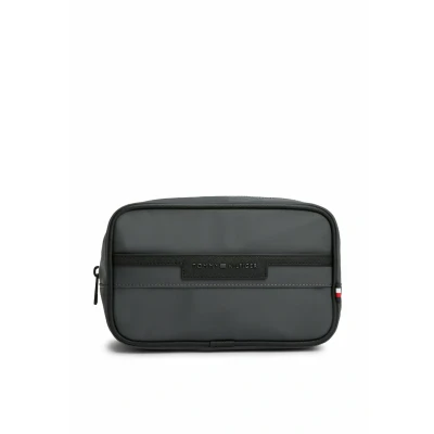 Imagen de Tommy Hilfiger Neceser Hombre Repreve Washbag con Logotipo, Gris (Dark Grey), Talla Única