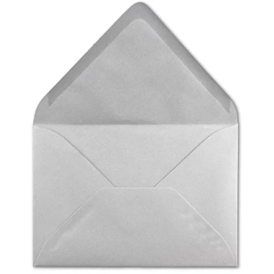 Imagen de 25 DIN C6 sobres gris claro 114 x 162 mm, 120 g/m² nassklebung Carta de fundas sin ventana para invitaciones &amp; Mensajes glüxx en su Agent