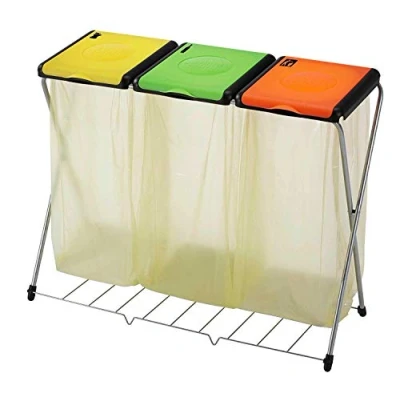 Imagen de Gimi Nature Plus 3 Soporte para Bolsas de Basura, Acero Inoxidable, Resina, Multicolor