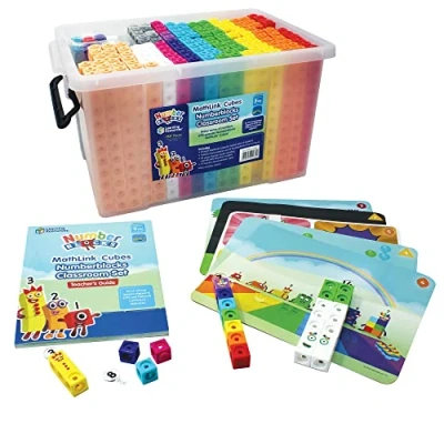 Imagen de Learning Resources Set para el Aula de Cubos MathLink Numberblocks, guía Completa Profesor 88 páginas con 60 lecciones 15 Minutos, 1937 Piezas, 3 años, HM94589 UK