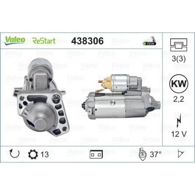Imagen de VALEO NEW STOP&amp;START ORIGINAL PART 438306 Motor de arranque 12 2,2 13 VOLVO: XC60 I