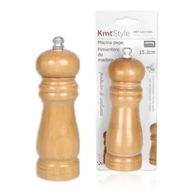 Imagen de molinillo de pimienta, sal, especias, sal pimienta (pequeño 15,3 cm, beige)