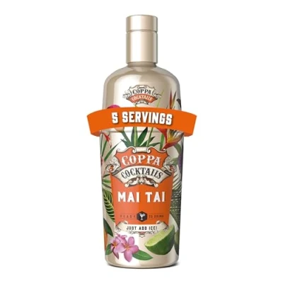 Imagen de COPPA COCKTAILS Mai Tai 700 ml, Cóctel Legendario, con Ron, Zumo de Naranja y Lima, Sabor Dulce Ácido, Color Amarillo Turbio, Delicioso Tropical, 10% Vol. Alcohol