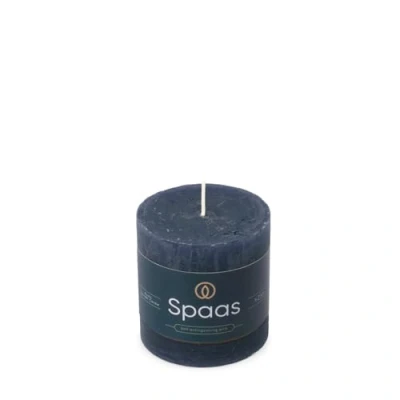 Imagen de Spaas Vela pilar rústica, 70/70 mm, 25 h, color azul oscuro