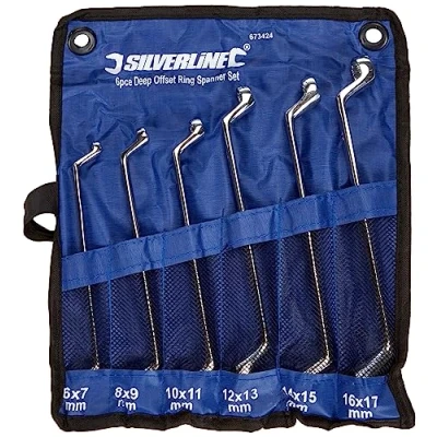 Imagen de Silverline Tools 673424 Llaves bi hexagonales acodadas, 6 pzas (6 17 mm)
