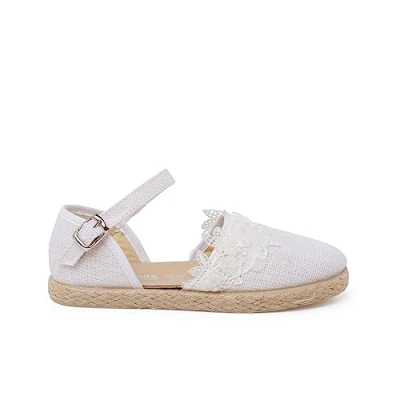 Imagen de Pisamonas Ceremonia Alpargatas para niños, Talla: 25, Blanco Zapatos