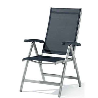 Imagen de Sieger 945/A G Bodega Sillón plegable de aluminio y tejido textilux, color gris