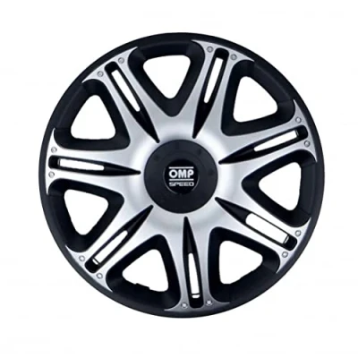 Imagen de OMP SPEED SET 4 TAPACUBOS GHOST NEGRO/PLATA 13 PULGADAS