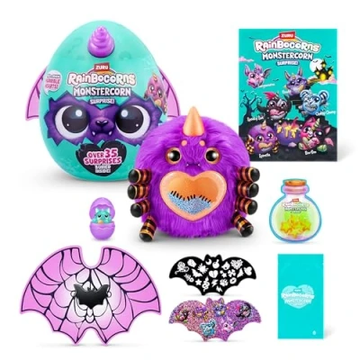Imagen de Rainbocorns ZURU Monstercorn Surprise, Spider, by Surprise Unboxing Soft Toy, Fantasy Monster Gifts for Girls, Imaginary Play with Wearable Accessories (Spider)