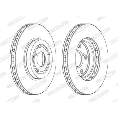 Imagen de FERODO PREMIER DDF1064C Disco de freno 260 25 5 ventilado revestido sin tornillos TOYOTA: Avensis II Berlina, Celica VI Coupé, Hatchback