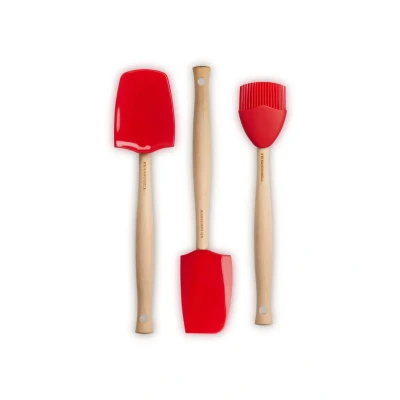 Imagen de Le Creuset Spatula Set 3 pieces Premium Cerise