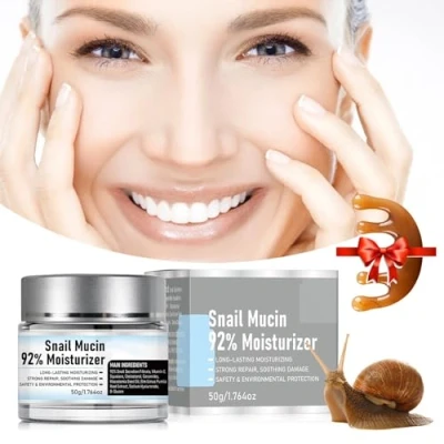Imagen de Crema Baba de Caracol Facial, Hidratante Facial Mujer, Advanced Snail 92 Crema, Mucin Mucina Reafirmante y Rebozante (1 Bottle)