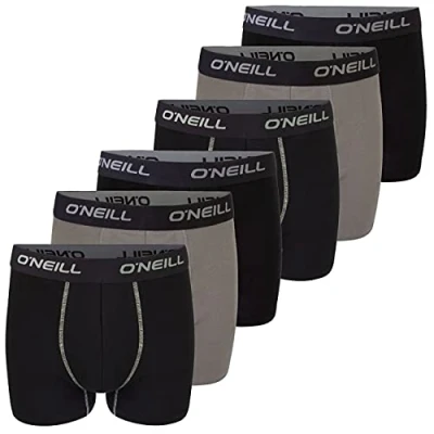 Imagen de O&#039;Neill Calzoncillos tipo bóxer para hombre, paquete de 6 unidades, color negro, rojo, azul, M, L, XL, XXL, XL