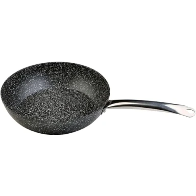 Imagen de WECOOK! Granite Sartén Honda Aluminio Forjado 32cm, Inducción Completa, Antiadherente Ecológico Piedra sin PFOA, Mango Acero Profesional, Apta Todas las Cocinas, Vitrocerámica, Gas, Horno