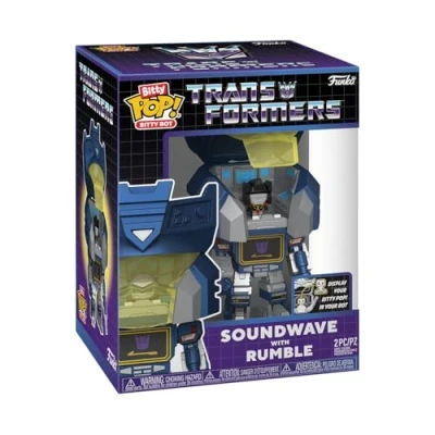 Imagen de Funko Bitty Bots: Transformers ¡Soundwave con Rumble! ¡Bitty Pop! 0.9 Inch (2.2 Cm) Classic &amp; 4.85 Coleccionable Idea para Regalo Expositor