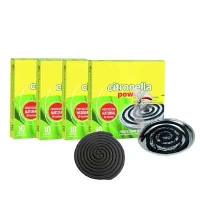 Imagen de PandaHome Espirales Incienso citronela Pack 2/4/8 de 10 Unidad,Repelente antimosquito en interiot o Exterior 4U