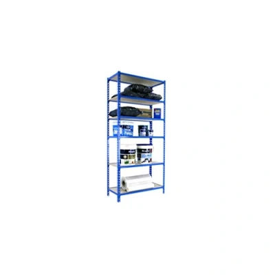 Imagen de Simon Rack Estanteria Metalica, 2500x1100x300 mm, 6 Baldas de Madera, 200 kg Punto Flexión, Estanterias Almacenaje, Azul/Madera Maderclick