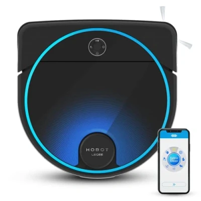 Imagen de Smartbot HOBOT Robot Friegasuelos con Agua y mopas motorizadas Que frotan 900 Veces/min, también aspira. Dispone de App Control por Voz. LEGEE 7