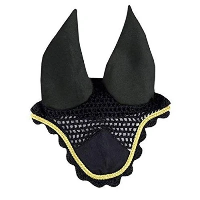 Imagen de HKM 3387 Cubierta para Moscas, protección contra Insectos, los oídos, Negro/Dorado, Sangre Caliente