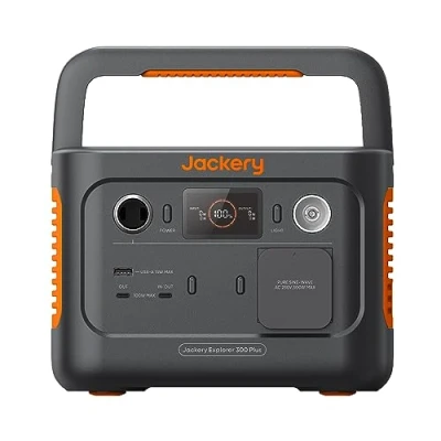 Imagen de JACKERY Explorer 300 Plus Generador Solar Portátil, Batería LiFePO4 de 288Wh, Salidas AC 300W (Pico 600W), Carga completa en 2hrs