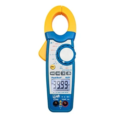 Imagen de PeakTech 1625 Pinza amperimétrica RMS 1000A AC/DC, multímetro digital, TUV/GS, 4000 cuentas, voltímetro sin contacto, medición de corriente, probador continuidad Max 600 V