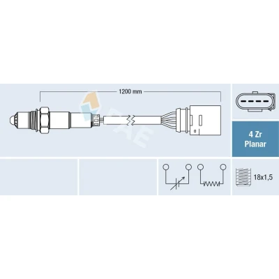 Imagen de FAE 77144 Sonda lambda AUDI: A4 B5 Berlina, A6 C5 Avant, VOLKSWAGEN: Passat Berlina