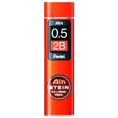 Imagen de Pentel C275 2BO Ain Stein Minas para portaminas (0.5 x 60 mm, dureza 2B, 40 unidades)