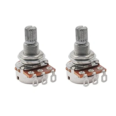 Imagen de Musiclily Métrica A500K Mini Potenciómetro Audio Split Shaft Poti para Guitarra Eléctrica Bajo (2 piezas)
