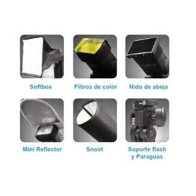 Imagen de Fotima Kit Accesorios Para Flash Ft af1