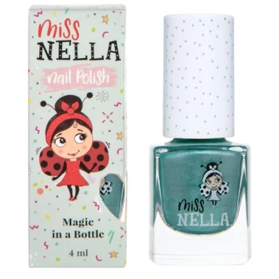 Imagen de Miss Nella DINO RIFIC Esmalte de uñas especial cromo verde para niños, con fórmula despegable, a base agua y sin olor