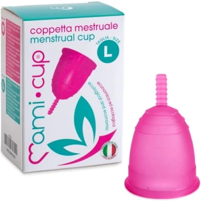 Imagen de MamiCup® copa menstrual Aprobada por la FDA Silicona suave, flexibe y reutilizable de grado medicinal (Rosa, L)