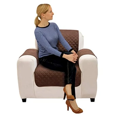 Imagen de THULOS Funda Protectora de sillón Reversible 70cm TH HW001 Color: Marrón y Beige.