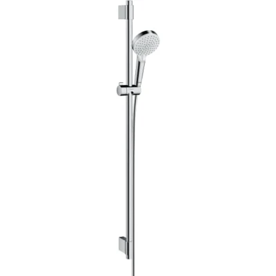 Imagen de Hansgrohe 27354400 Crometta Vario conjunto de ducha, blanco/cromo, 104,4 x 26,9 7,9 cm)