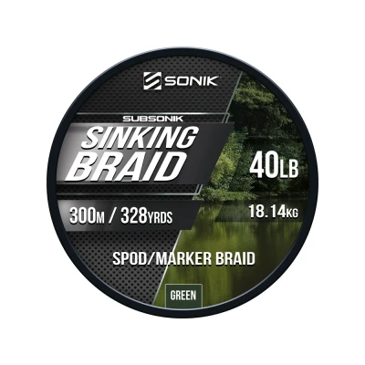 Imagen de Sonik Subsonik Sinking Braid 0.20mm 40lb 300m Hilo trenzado